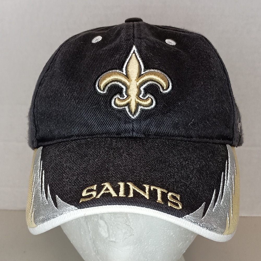 NFL New Orleans Saints Cap Hat National Football League Hook & Loop Adjust OSFA